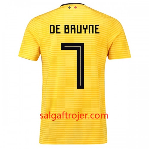 Belgien Fodboldtrøjer De Bruyne 7 Udebanesæt VM 2018 Belgien Fodboldtrøjer De Bruyne 7 Udebanesæt VM 2018